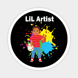 Lil artist cute little boy painting for little artists Magnet